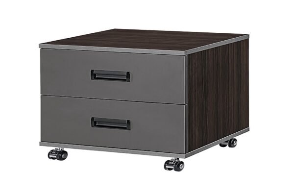 全鋁家具｜紫檀色大辦公桌(E17)+紫檀色側長櫃(E18)+紫檀色活動櫃(E19)｜鋁享牌全鋁家居